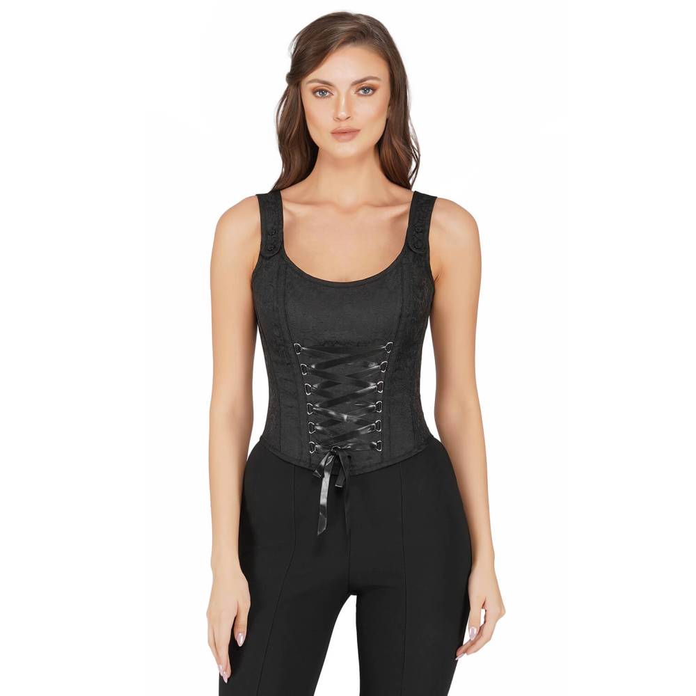 Attitude Corsets - Louisa Haut corset - Noir